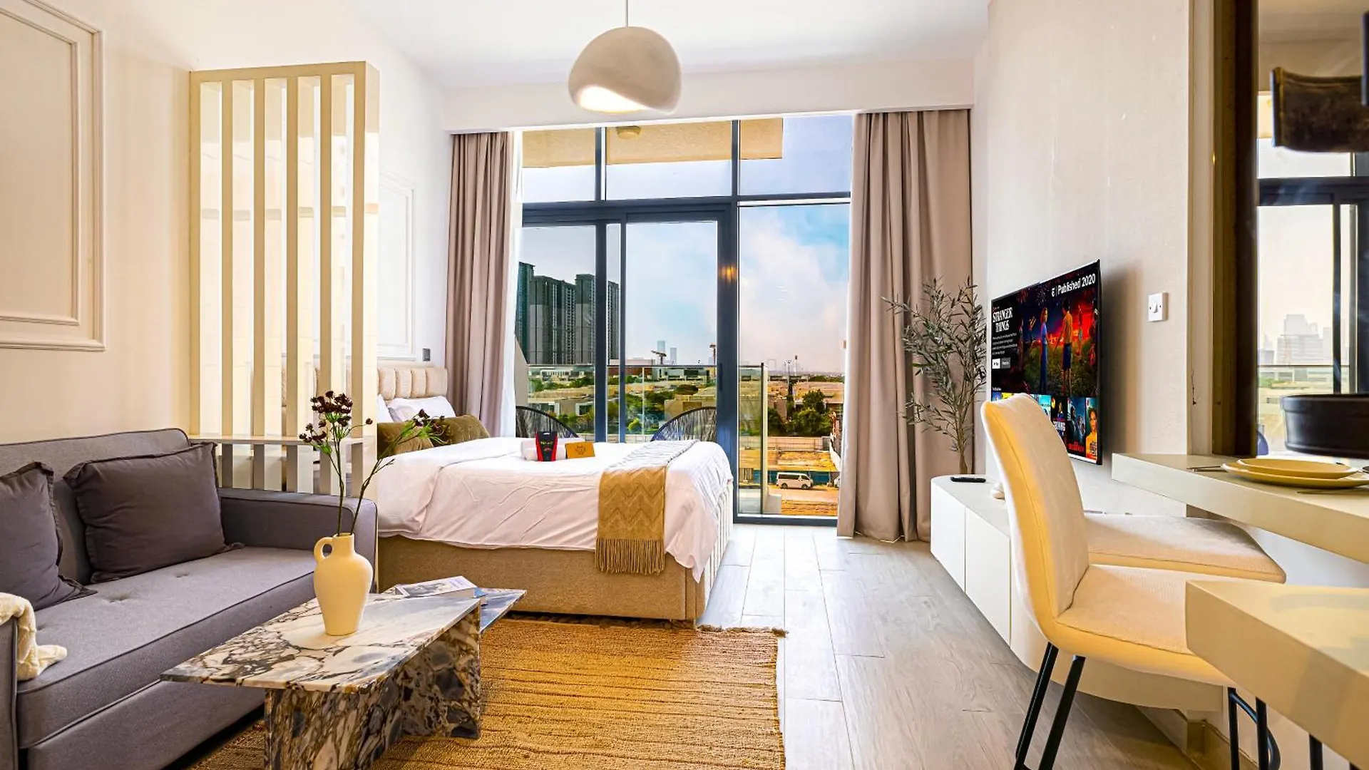 公寓 Brand New Studio In Azizi Riviera 迪拜